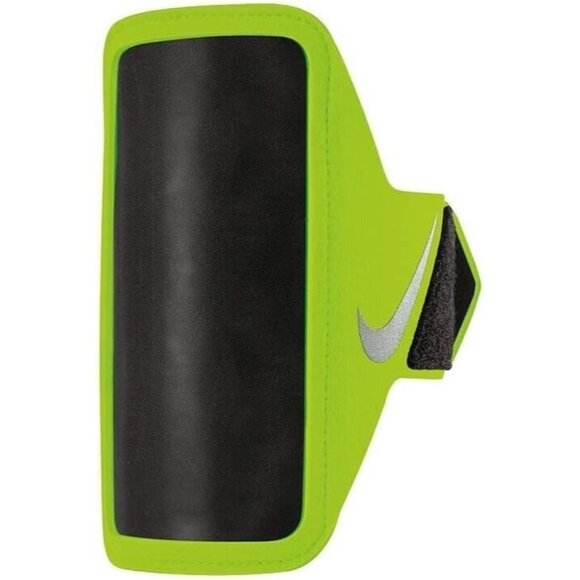 Nike Running Lean ARM Band OSFM Electric Green/Silver - Picture 2 of 5